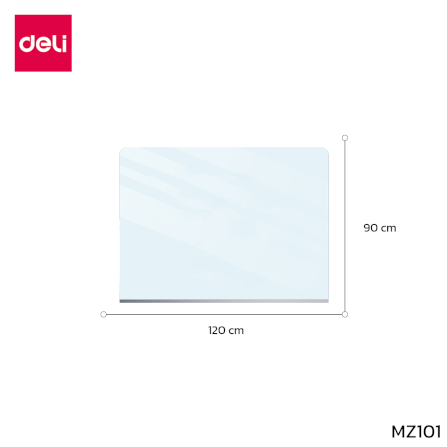 กระดานกระจก ไวท์บอร์ดกระจก Deli MZ101-WH-01 ขนาด 90 x 120 cm _7